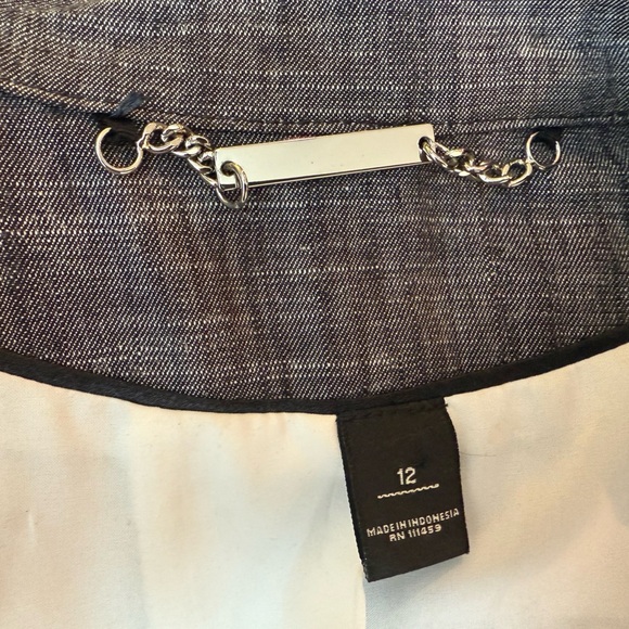 WHITE BLACK Women's Gray 3/4 sleeves Blazer/size 12 - Picture 12 of 12